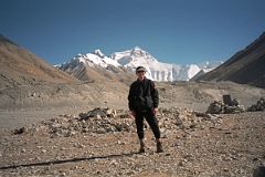 25 Jerome Ryan At Everest North Base Camp With Everest North Face Behind